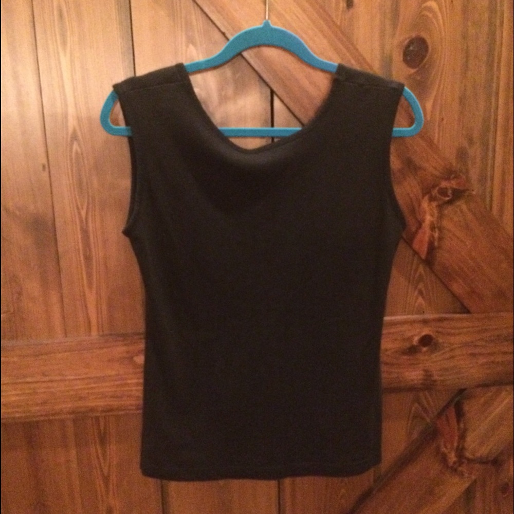 Ann Klein scoop back blouse.